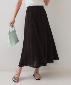 OPAQUE.CLIP / オペーク ドット クリップ ロング・マキシ丈スカート | ランダムストライプフレアスカート