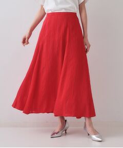 OPAQUE.CLIP / オペーク ドット クリップ ロング・マキシ丈スカート | ランダムストライプフレアスカート