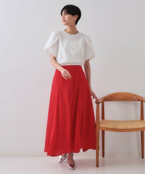 OPAQUE.CLIP / オペーク ドット クリップ ロング・マキシ丈スカート | ランダムストライプフレアスカート | 詳細10