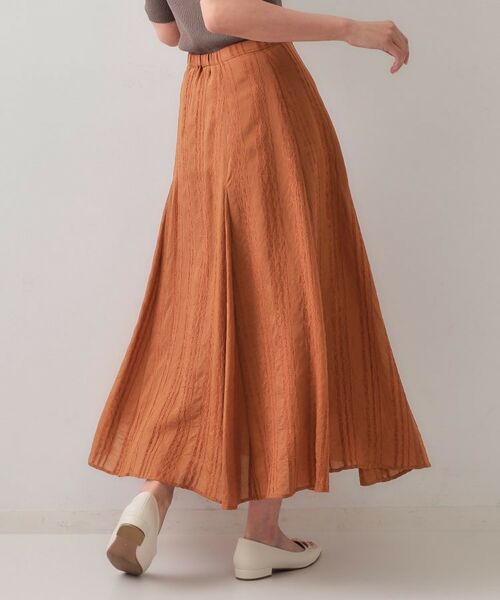 OPAQUE.CLIP / オペーク ドット クリップ ロング・マキシ丈スカート | ランダムストライプフレアスカート | 詳細5