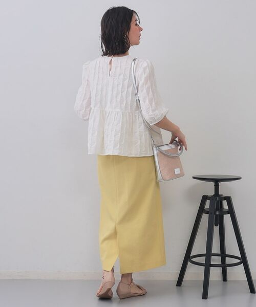 OPAQUE.CLIP / オペーク ドット クリップ ロング・マキシ丈スカート | ラップ風ナロースカート【洗濯機洗い可】 | 詳細3