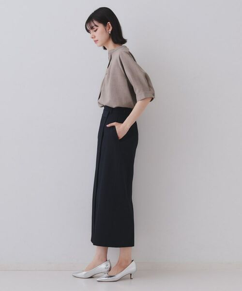 OPAQUE.CLIP / オペーク ドット クリップ ロング・マキシ丈スカート | ラップ風ナロースカート【洗濯機洗い可】 | 詳細7