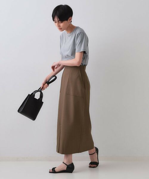 A-KRIS ベージュ タイトスカート A-KRIS ベージュ タイトスカート 美人百花掲載》ストレッチ