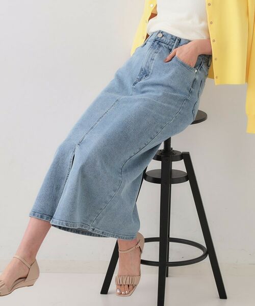 水色うさぎページ ◎新品タグ付き Blue Cult デニムスカート XL アズールバイマウジー AZUL BY MOUSSY C/T冷感サイドゴムデニム