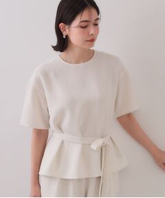 OPAQUE.CLIP / オペーク ドット クリップ シャツ・ブラウス | ストレッチジャカード2WAYリボントップス/セットアップ対応可【洗濯機洗い可】