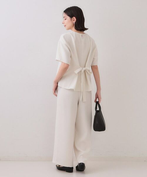 OPAQUE.CLIP / オペーク ドット クリップ シャツ・ブラウス | ストレッチジャカード2WAYリボントップス/セットアップ対応可【洗濯機洗い可】 | 詳細3