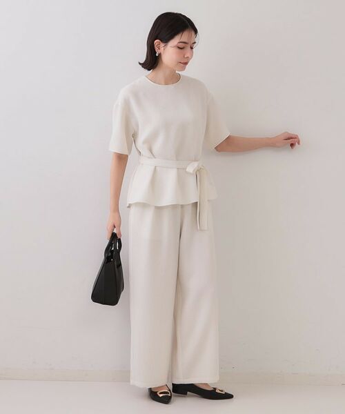 OPAQUE.CLIP / オペーク ドット クリップ シャツ・ブラウス | ストレッチジャカード2WAYリボントップス/セットアップ対応可【洗濯機洗い可】 | 詳細5