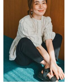 OPAQUE.CLIP / オペーク ドット クリップ シャツ・ブラウス | ふくれジャカードペプラムブラウス【洗濯機洗い可】