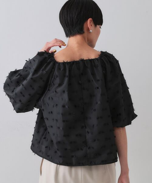 OPAQUE.CLIP / オペーク ドット クリップ シャツ・ブラウス | ジャカードボリュームブラウス【洗濯機洗い可】 | 詳細1
