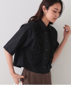 OPAQUE.CLIP / オペーク ドット クリップ シャツ・ブラウス | フリルショートシャツ【洗濯機洗い可】