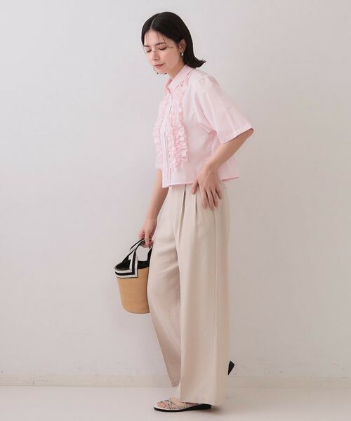 OPAQUE.CLIP / オペーク ドット クリップ シャツ・ブラウス | フリルショートシャツ【洗濯機洗い可】 | 詳細11