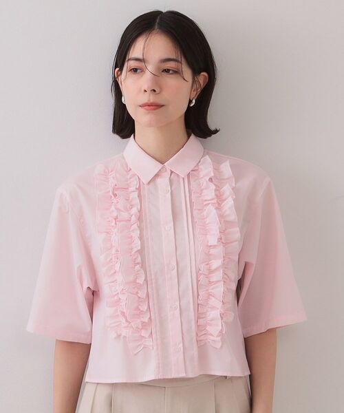 OPAQUE.CLIP / オペーク ドット クリップ シャツ・ブラウス | フリルショートシャツ【洗濯機洗い可】 | 詳細13