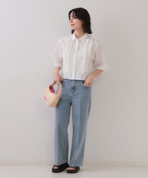 OPAQUE.CLIP / オペーク ドット クリップ シャツ・ブラウス | フリルショートシャツ【洗濯機洗い可】 | 詳細2