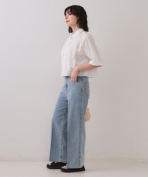 OPAQUE.CLIP / オペーク ドット クリップ シャツ・ブラウス | フリルショートシャツ【洗濯機洗い可】 | 詳細3