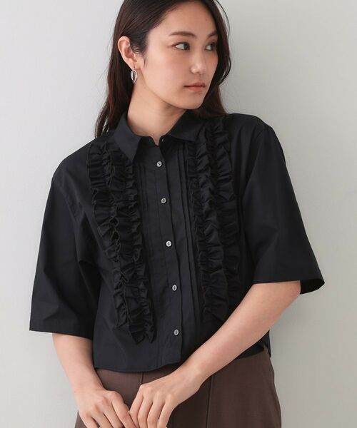 OPAQUE.CLIP / オペーク ドット クリップ シャツ・ブラウス | フリルショートシャツ【洗濯機洗い可】 | 詳細5