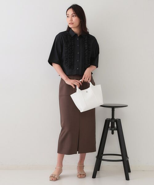 OPAQUE.CLIP / オペーク ドット クリップ シャツ・ブラウス | フリルショートシャツ【洗濯機洗い可】 | 詳細6