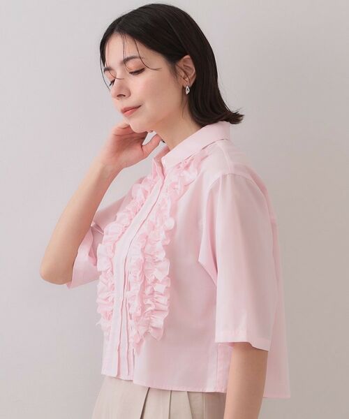 OPAQUE.CLIP / オペーク ドット クリップ シャツ・ブラウス | フリルショートシャツ【洗濯機洗い可】 | 詳細9