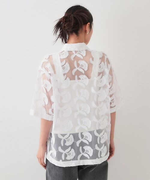 OPAQUE.CLIP / オペーク ドット クリップ シャツ・ブラウス | 3Dフラワーレースシャツ【洗える】 | 詳細16