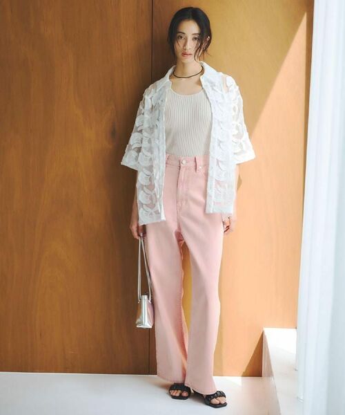 OPAQUE.CLIP / オペーク ドット クリップ シャツ・ブラウス | 3Dフラワーレースシャツ【洗える】 | 詳細5