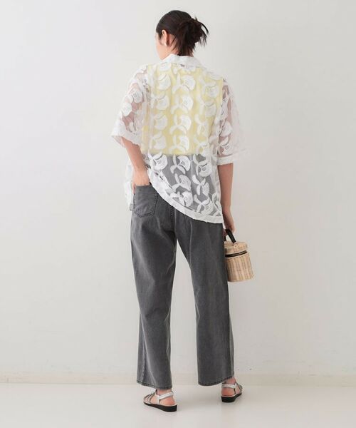 OPAQUE.CLIP / オペーク ドット クリップ シャツ・ブラウス | 3Dフラワーレースシャツ【洗える】 | 詳細8