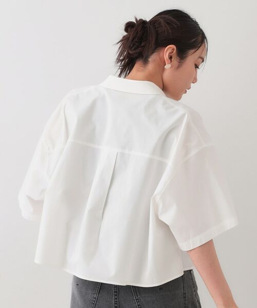 OPAQUE.CLIP / オペーク ドット クリップ シャツ・ブラウス | クロップドハーフスリーブシャツ【洗濯機洗い可】 | 詳細1