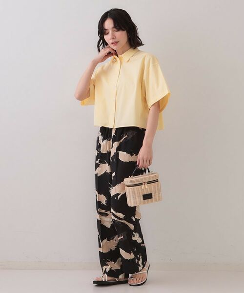 OPAQUE.CLIP / オペーク ドット クリップ シャツ・ブラウス | クロップドハーフスリーブシャツ【洗濯機洗い可】 | 詳細10