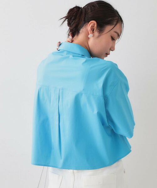 OPAQUE.CLIP / オペーク ドット クリップ シャツ・ブラウス | クロップドハーフスリーブシャツ【洗濯機洗い可】 | 詳細13