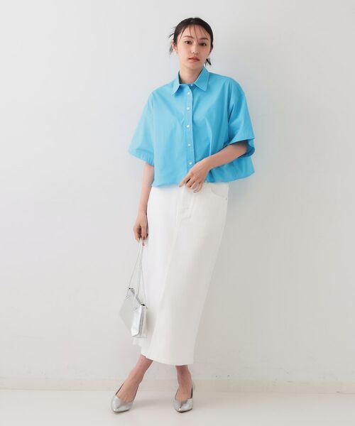 OPAQUE.CLIP / オペーク ドット クリップ シャツ・ブラウス | クロップドハーフスリーブシャツ【洗濯機洗い可】 | 詳細14