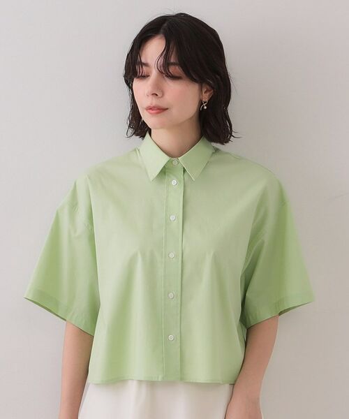 OPAQUE.CLIP / オペーク ドット クリップ シャツ・ブラウス | クロップドハーフスリーブシャツ【洗濯機洗い可】 | 詳細17