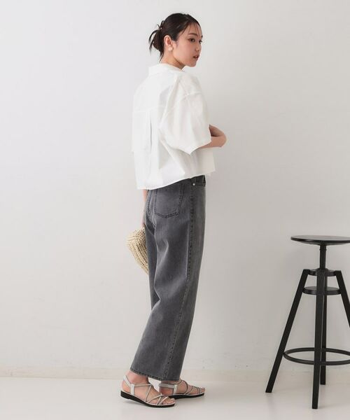 OPAQUE.CLIP / オペーク ドット クリップ シャツ・ブラウス | クロップドハーフスリーブシャツ【洗濯機洗い可】 | 詳細3