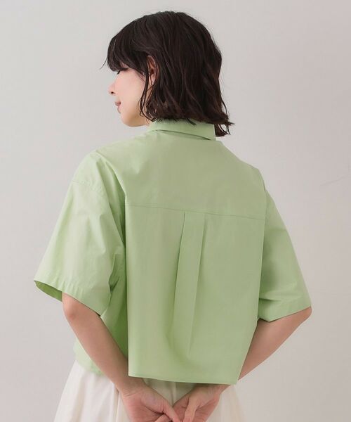 OPAQUE.CLIP / オペーク ドット クリップ シャツ・ブラウス | クロップドハーフスリーブシャツ【洗濯機洗い可】 | 詳細5