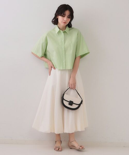 OPAQUE.CLIP / オペーク ドット クリップ シャツ・ブラウス | クロップドハーフスリーブシャツ【洗濯機洗い可】 | 詳細6