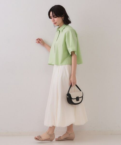 OPAQUE.CLIP / オペーク ドット クリップ シャツ・ブラウス | クロップドハーフスリーブシャツ【洗濯機洗い可】 | 詳細7