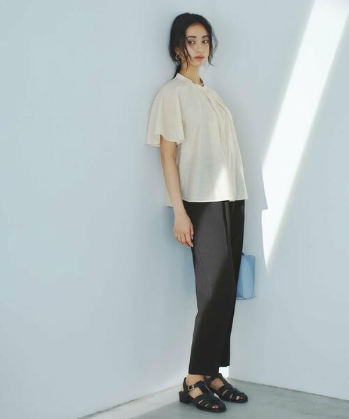 OPAQUE.CLIP / オペーク ドット クリップ シャツ・ブラウス | シアーフレアスリーブブラウス【洗濯機洗い可】 | 詳細11