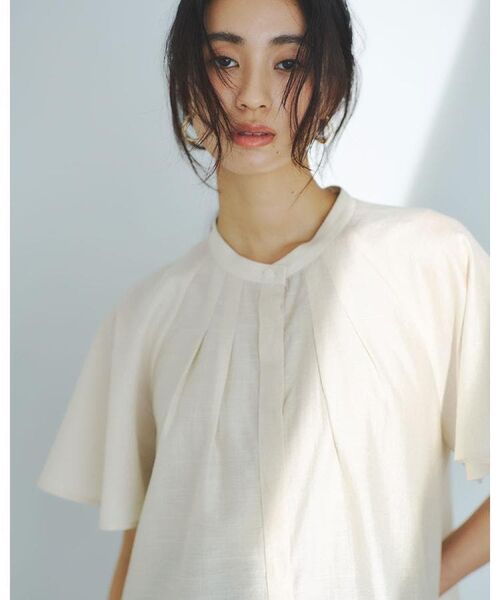 OPAQUE.CLIP / オペーク ドット クリップ シャツ・ブラウス | シアーフレアスリーブブラウス【洗濯機洗い可】 | 詳細9