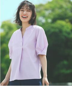 OPAQUE.CLIP / オペーク ドット クリップ シャツ・ブラウス | スキッパータックスリーブブラウス【洗濯機洗い可】