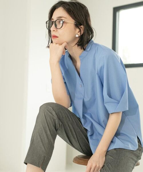 OPAQUE.CLIP / オペーク ドット クリップ シャツ・ブラウス | スキッパータックスリーブブラウス【洗濯機洗い可】 | 詳細24