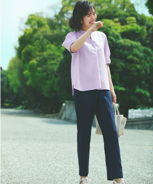 OPAQUE.CLIP / オペーク ドット クリップ シャツ・ブラウス | スキッパータックスリーブブラウス【洗濯機洗い可】 | 詳細3