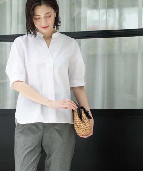 OPAQUE.CLIP / オペーク ドット クリップ シャツ・ブラウス | スキッパータックスリーブブラウス【洗濯機洗い可】 | 詳細4