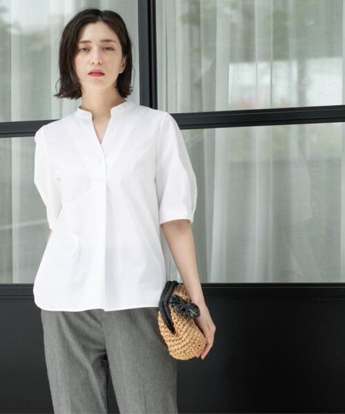 OPAQUE.CLIP / オペーク ドット クリップ シャツ・ブラウス | スキッパータックスリーブブラウス【洗濯機洗い可】 | 詳細5