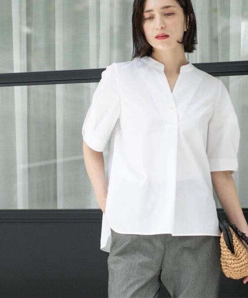 OPAQUE.CLIP / オペーク ドット クリップ シャツ・ブラウス | スキッパータックスリーブブラウス【洗濯機洗い可】 | 詳細7