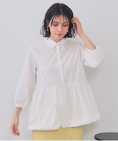 OPAQUE.CLIP / オペーク ドット クリップ シャツ・ブラウス | 裾バルーンペプラムシャツ【洗濯機洗い可】