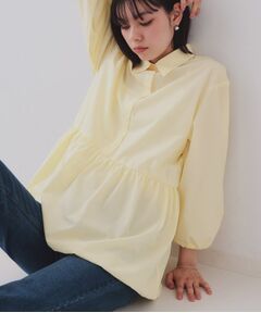 OPAQUE.CLIP / オペーク ドット クリップ シャツ・ブラウス | 裾バルーンペプラムシャツ【洗濯機洗い可】