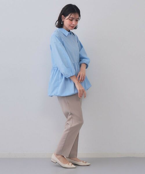 OPAQUE.CLIP / オペーク ドット クリップ シャツ・ブラウス | 裾バルーンペプラムシャツ【洗濯機洗い可】 | 詳細11