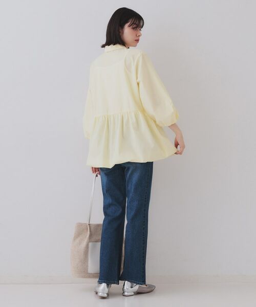 OPAQUE.CLIP / オペーク ドット クリップ シャツ・ブラウス | 裾バルーンペプラムシャツ【洗濯機洗い可】 | 詳細7