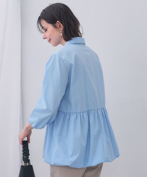 OPAQUE.CLIP / オペーク ドット クリップ シャツ・ブラウス | 裾バルーンペプラムシャツ【洗濯機洗い可】 | 詳細9