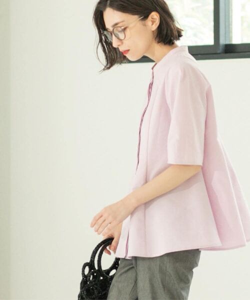 OPAQUE.CLIP / オペーク ドット クリップ シャツ・ブラウス | サッカーストライプペプラムブラウス【吸水速乾/イージーアイロン/洗濯機洗い可】 | 詳細10