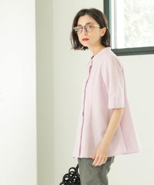 OPAQUE.CLIP / オペーク ドット クリップ シャツ・ブラウス | サッカーストライプペプラムブラウス【吸水速乾/イージーアイロン/洗濯機洗い可】 | 詳細11