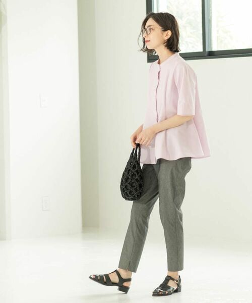 OPAQUE.CLIP / オペーク ドット クリップ シャツ・ブラウス | サッカーストライプペプラムブラウス【吸水速乾/イージーアイロン/洗濯機洗い可】 | 詳細14