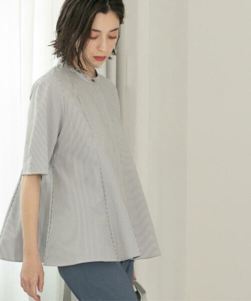 OPAQUE.CLIP / オペーク ドット クリップ シャツ・ブラウス | サッカーストライプペプラムブラウス【吸水速乾/イージーアイロン/洗濯機洗い可】 | 詳細16